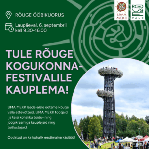 Väiketootja, registreeri end Rõuge kogukonnafestivali laadale kauplema