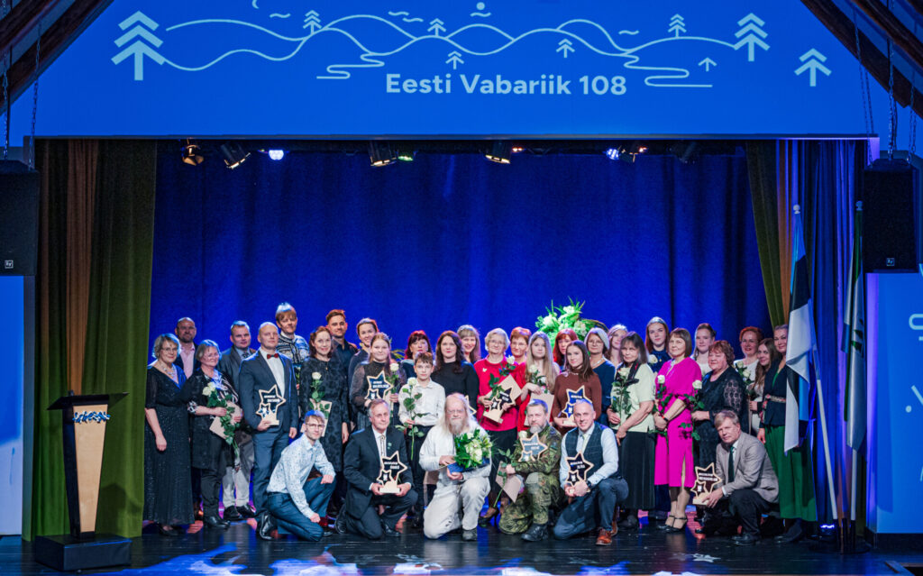 Rõuge valla 2025. aasta tunnustuste laureaadid ja nominendid 20. veebruaril 2026 Rõuge rahvamajas. Foto: Birgit Pettai